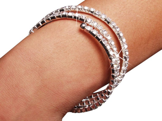 Bracelet, Rhinestone Spiral