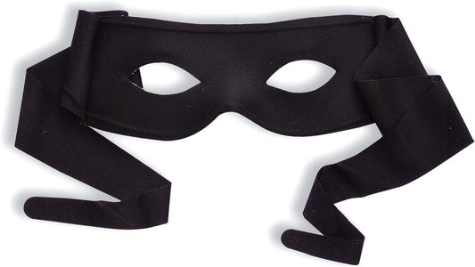 Domino Mask, Fabric, with ties-Black Ties