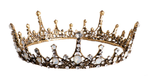Crown, Brass w/ Clear Stones