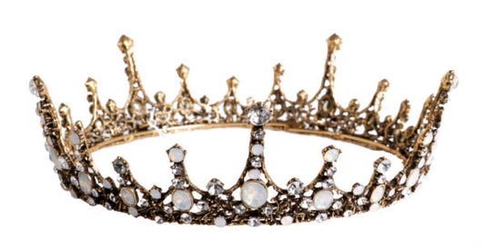 Crown, Brass w/ Clear Stones