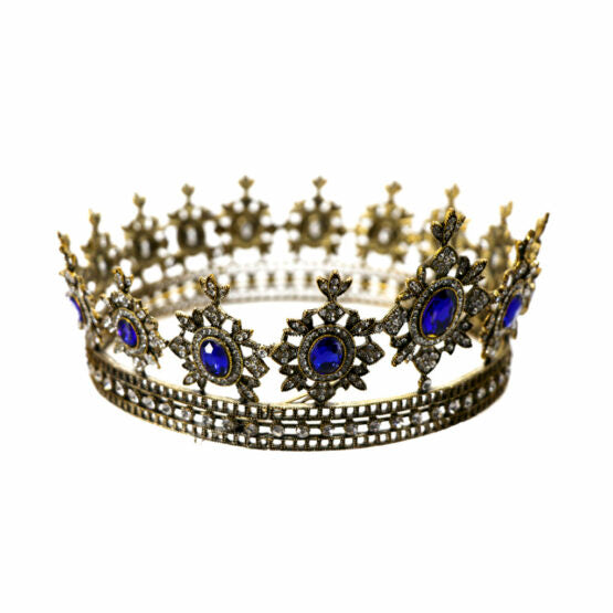 Crown, Antique w/ Blue Stones-