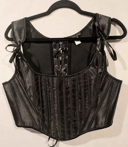 Bodice, Satin Ribbon Corset Black