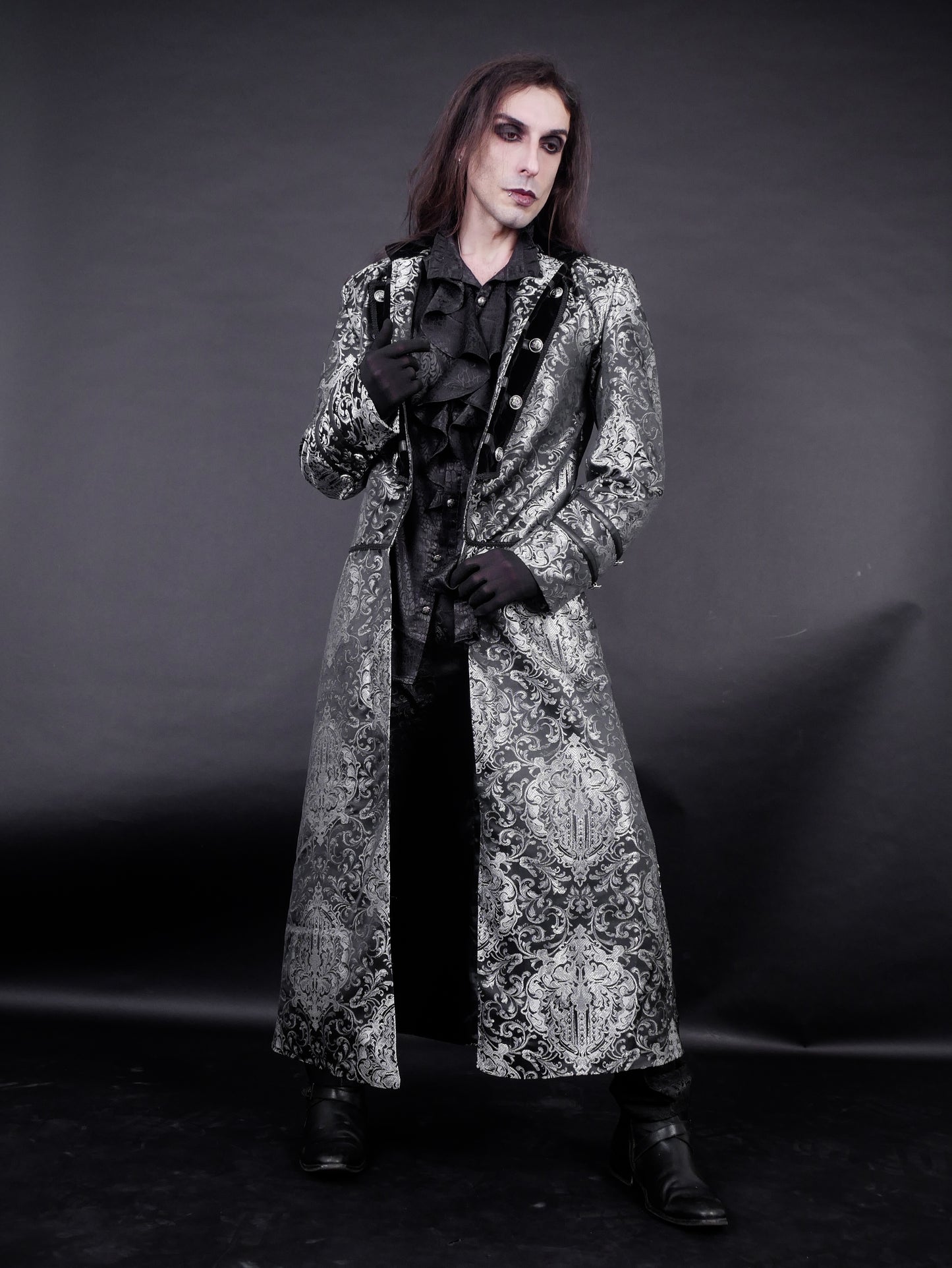 Coat, Raven, Black; 44