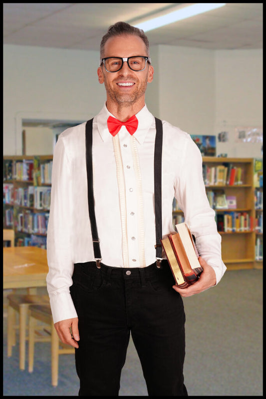 Nerd Kit glasses, bowtie, suspenders