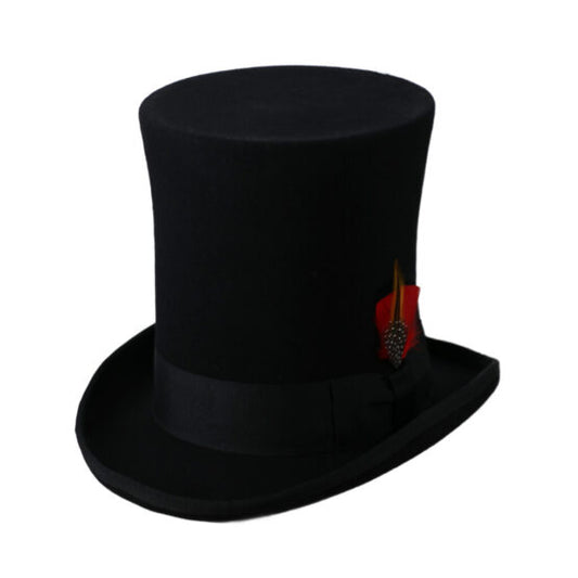 Top Hat, Wool Felt Tall Black