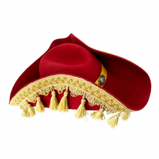 Tricorn, Red With Tassels