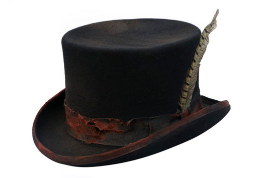 Top Hat, Wool Felt, Distressed