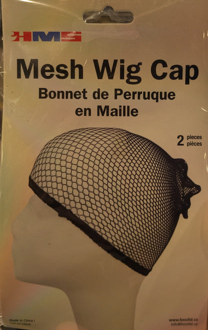 Wig Cap, Mesh fishnet, 2 pc Beige