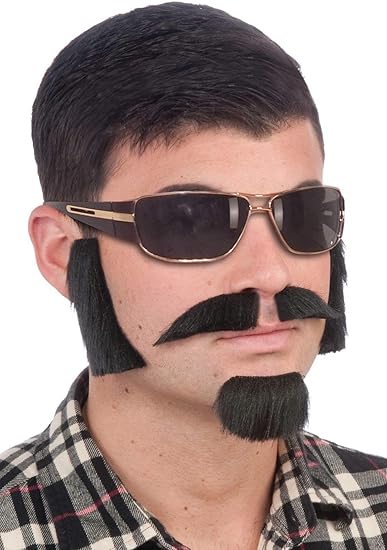 Facial Hair, Disguise Kit-Grey