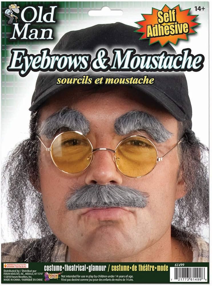 Moustache, Old Man-Grey