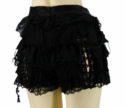 Bloomers, Lace Ruffle Adjustable Black