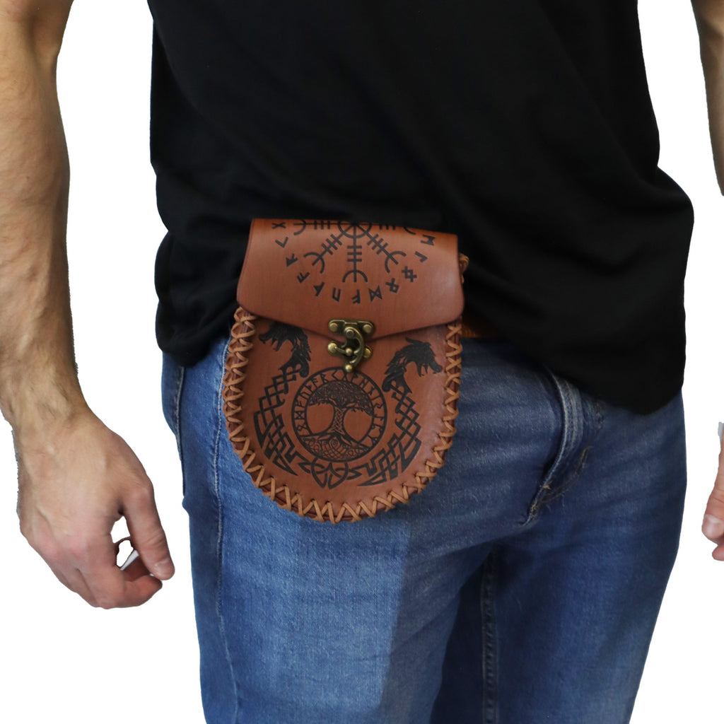 Bag, Medieval Leatherlike Brown