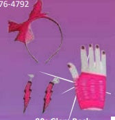 Glam Rock 80's 4pcs, Neon Pink