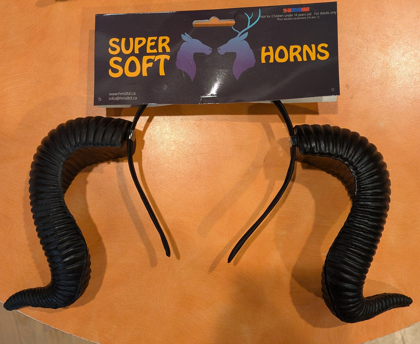 Headband, Horns Ram Black