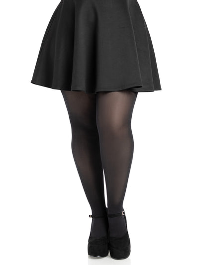 Tights, Opaque Black Plus