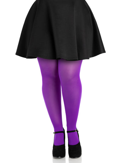 Tights, Opaque Purple Plus
