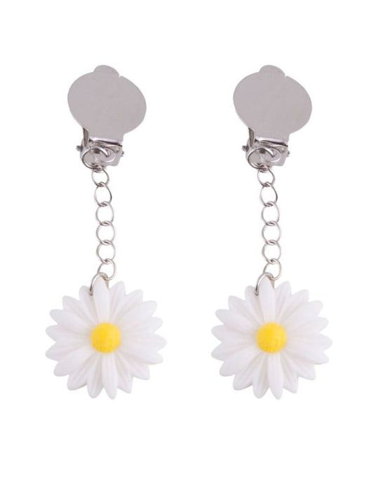 Earrings, Daisy Clip-on
