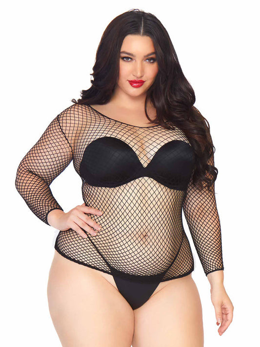 Shirt Fishnet Black Plus