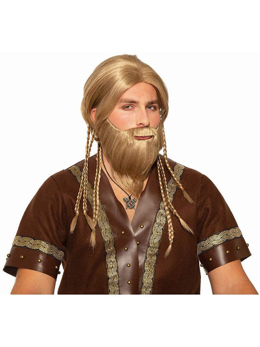 Viking, Wig Beard Set-Blond