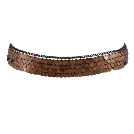 Belt, Round Scalemaile Coins Copper