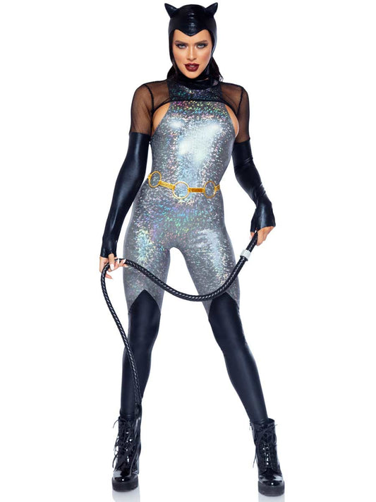 Superheros, Feline Felon 4pc-holo silver : medium