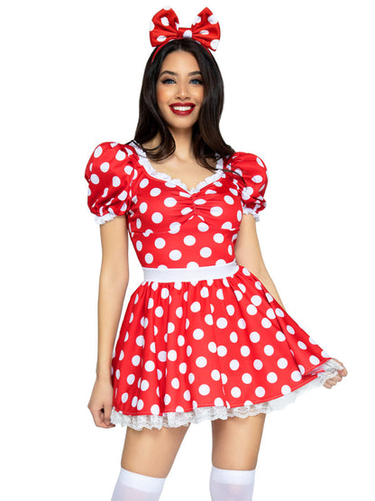 Dress, Polka Dot & Bow