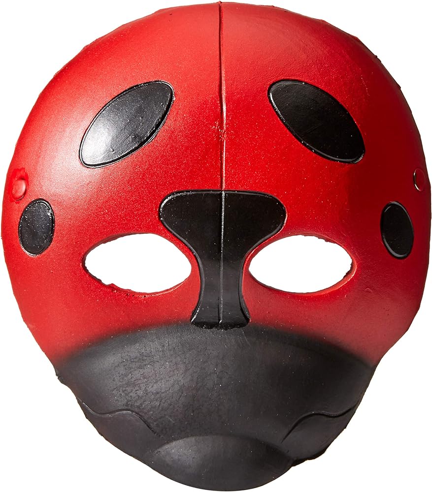 Ladybug mask-red black