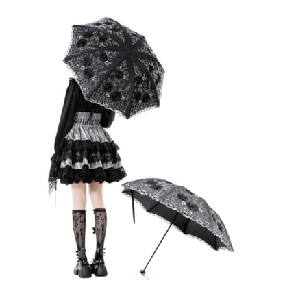 Umbrella, Embroidered Gothic Lace
