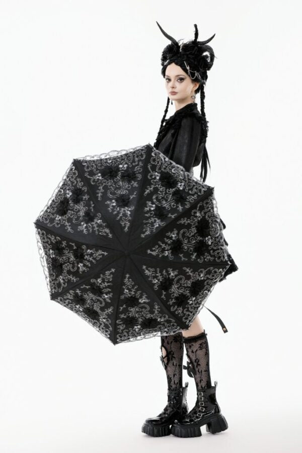 Umbrella, Embroidered Gothic Lace