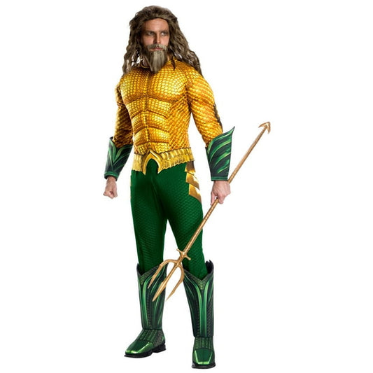 Aquaman Adult Costume-Green/Gold : Standard