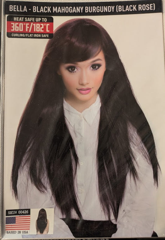 Wig, Bella - Black Mahogany Burgundy (Black Rose)