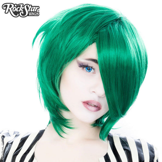 Wig, Boy Cut Long Emerald Green