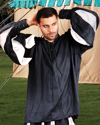Shirt, European Medieval BLK/WHT L