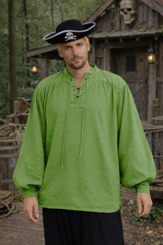 Shirt, Sea Rover Lace-Up Army Green