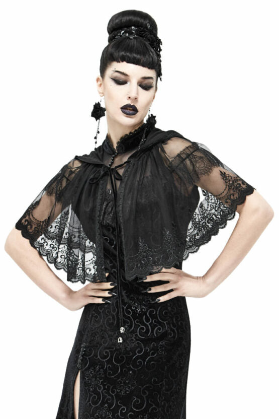 Acaplet Caplet, Hooded Lace – A Masquerade Costume