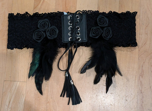 Waist Cincher, Roses Feather