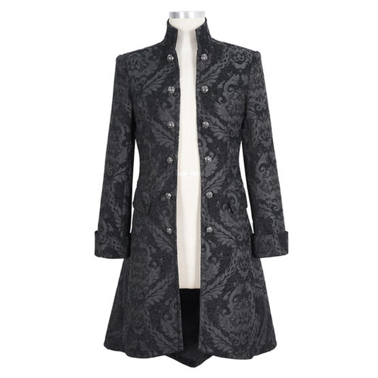 Coat, Frock Brocade Black