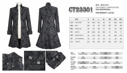 Coat, Frock Brocade Black