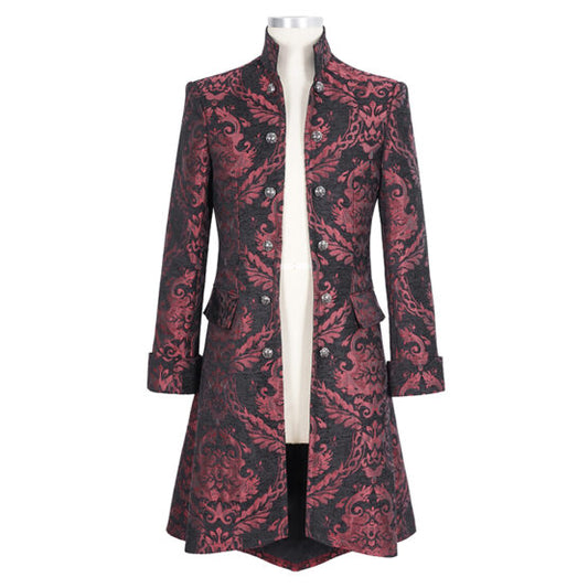 Coat, Frock Brocade Red