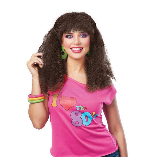 80's Crimped Wig, Brown