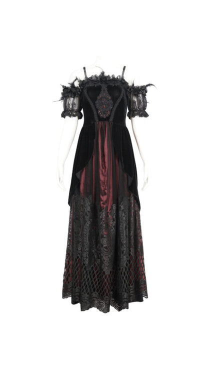 Dress, Off Shoulder Gothic Lace