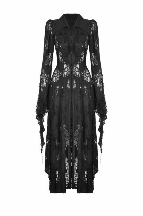 Dress, Frilly Hollowed Out Lace