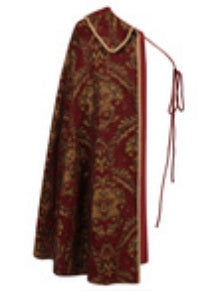 Fencing Cape, Brocade (Red or Black)