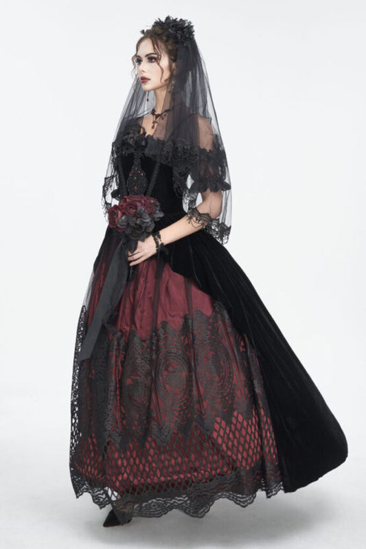 Dress, Off Shoulder Gothic Lace