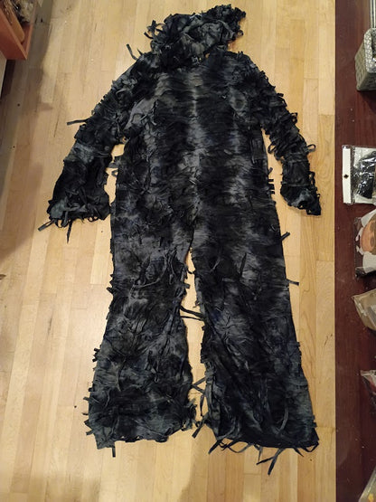 Ghoul Ghillie style jumpsuit suit with hood
