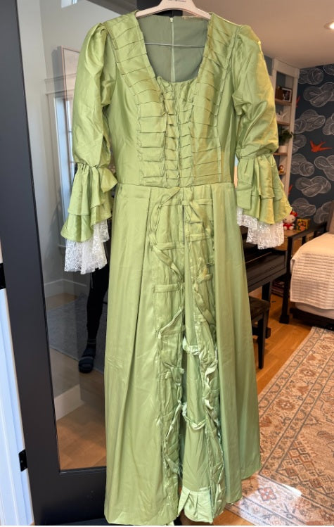 green masquerade dress Gown, 18th C. Kay Dress - L W Dress Heels alternative costume party Color:Vintage Brown