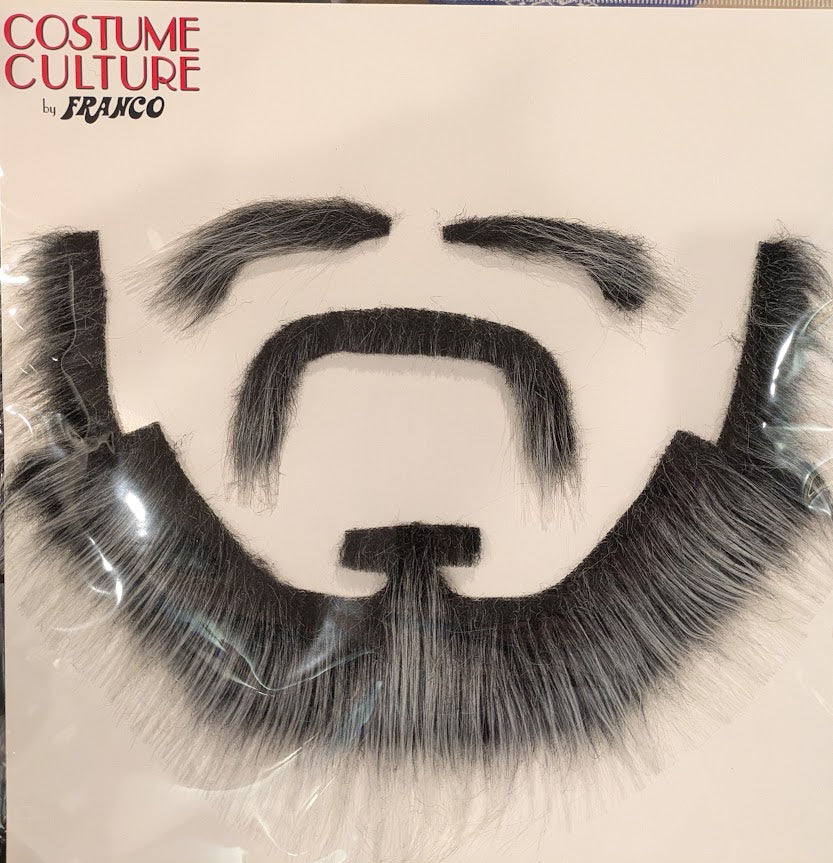 Beard, Moustache & Eyebrows Mix Grey