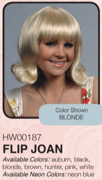 60s flip wig, Joan-black