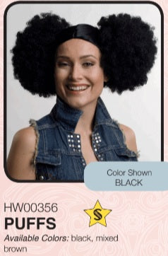 Wig, Afro Puffs-Black