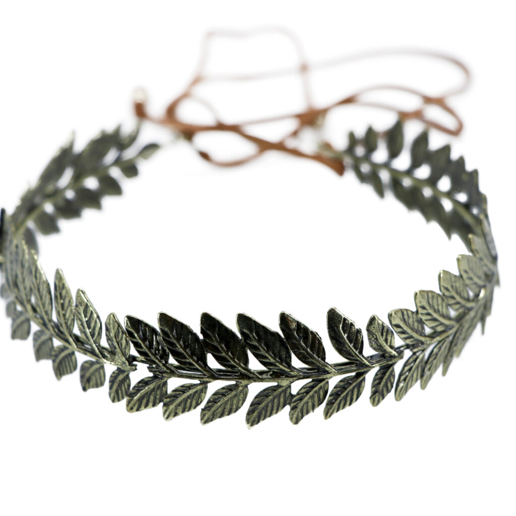Circlet, Etched Laurel Leaf Crown